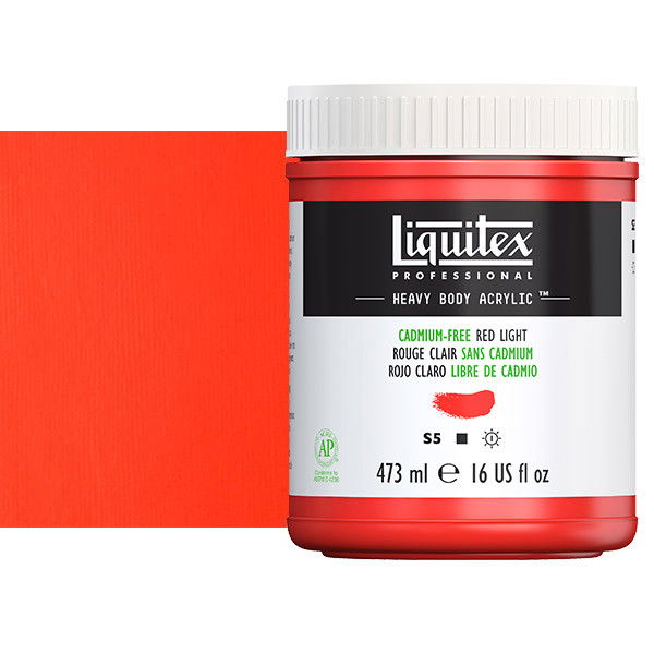 Liquitex Heavy Body Acrylic Paint 16oz Cadmium Free Red Light - (200029951)