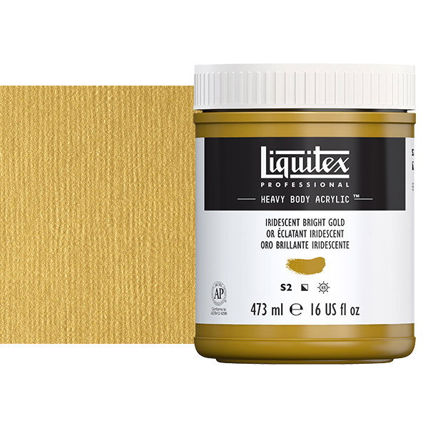 Liquitex Heavy Body Acrylic Paint 16oz Iridescent Bright Gold - (200029957)