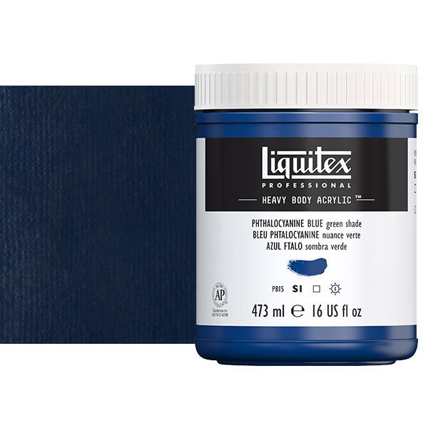 Liquitex Heavy Body Acrylic Paint 16oz Phthalocyanine Blue (Green Shade) - (200029961)
