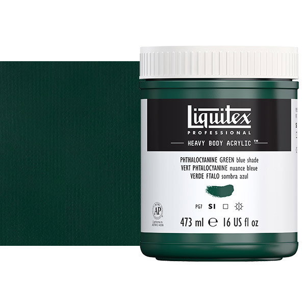 Liquitex Heavy Body Acrylic Paint 16oz Phthalocyanine Green (Blue Shade) - (200029962)