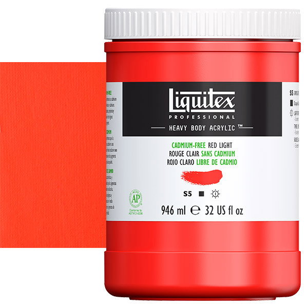 Liquitex Heavy Body Acrylic Paint 32oz Cadmium Free Red Light - (200029970)