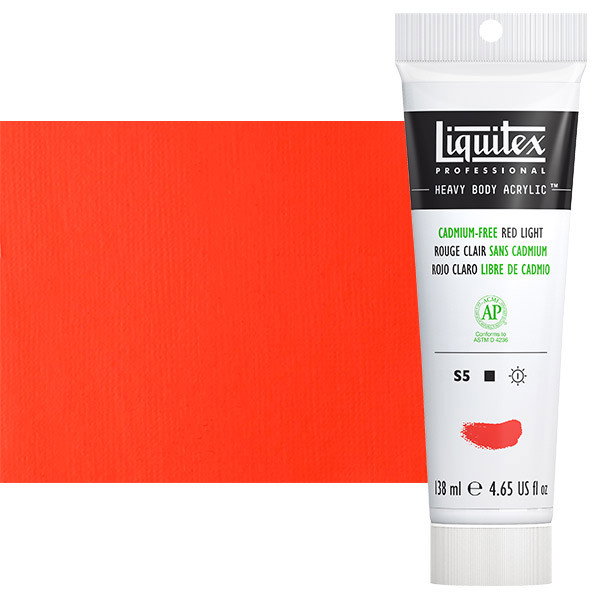 Liquitex Heavy Body Acrylic Paint 4.65oz Cadmium Free Red Light - (200029939)