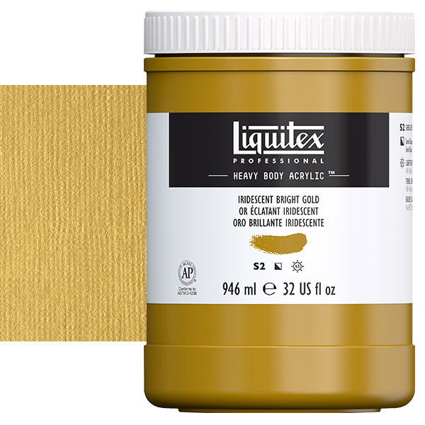 Liquitex Heavy Body Acrylic Paint 32oz Iridescent Bright Gold - (200029975)