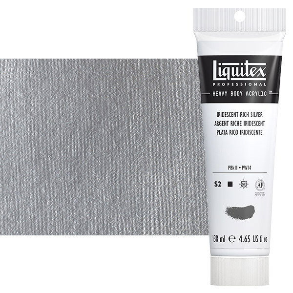 Liquitex Heavy Body Acrylic Paint 4.65oz Iridescent Rich Silver - (200029941)