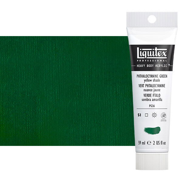 Liquitex Heavy Body Acrylic Phthalo Green Yellow Shade 2oz Tube - (51940)
