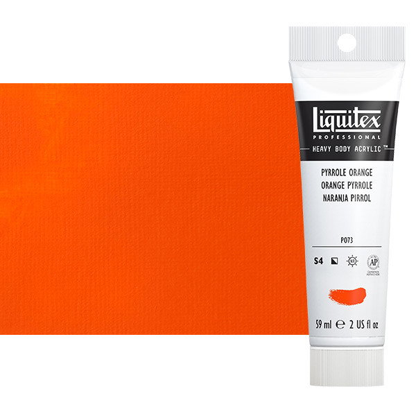 Liquitex Heavy Body Acrylic Pyrrole Orange 2oz Tube - (69378)