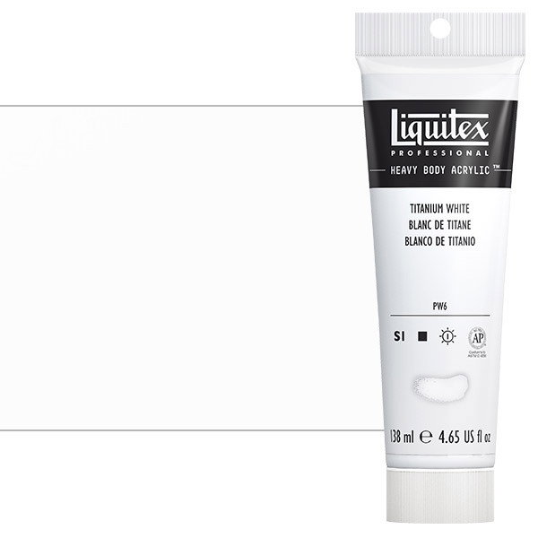Liquitex Heavy Body Acrylic Titanium White 4.65oz Tube - (3968)