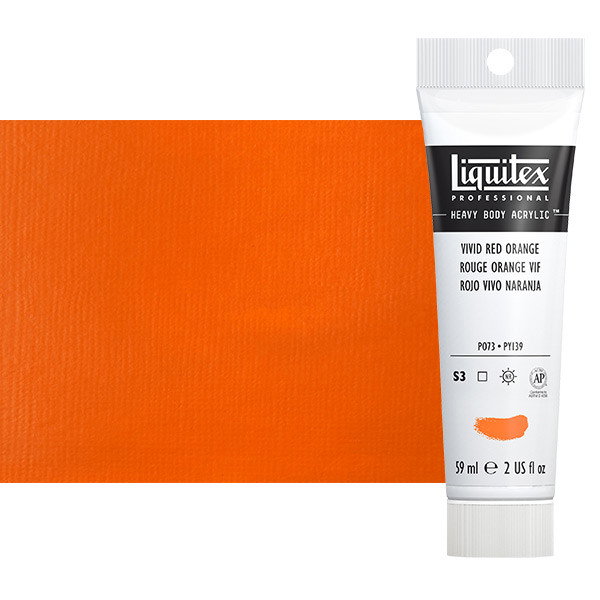 Liquitex Heavy Body Acrylic Vivid Red Orange 2oz Tube - (3904)