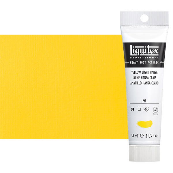 Liquitex Heavy Body Acrylic Yellow Light Hansa 2oz Tube - (3906)
