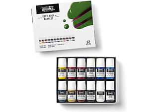 Liquitex Soft Body Acrylic  Set of 12 Essential Colors 22 ml Jars