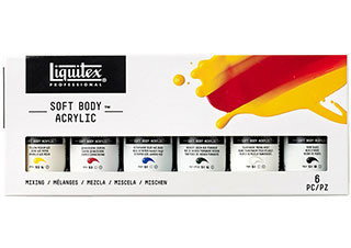 Liquitex Soft Body Acrylic Paint 59ml Mixing Set of 6 Colors