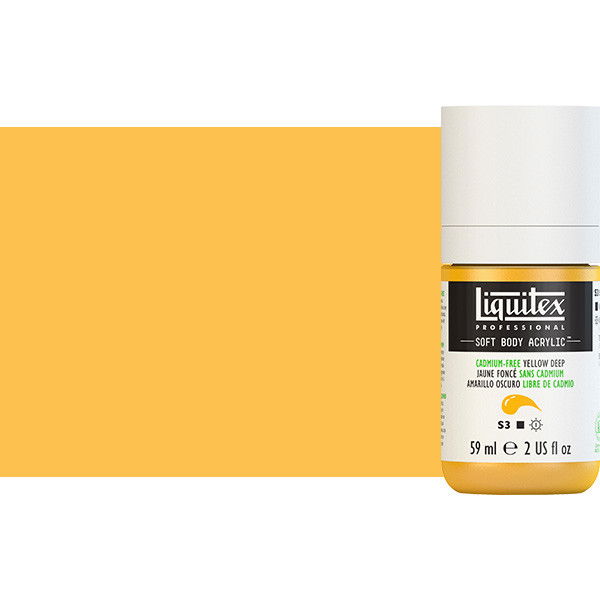 Liquitex Soft Body Acrylic Paint 2oz Cadmium-Free Yellow Deep - (200029731)
