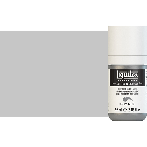 Liquitex Soft Body Acrylic Paint 2oz Iridescent Bright Silver - (200029758)