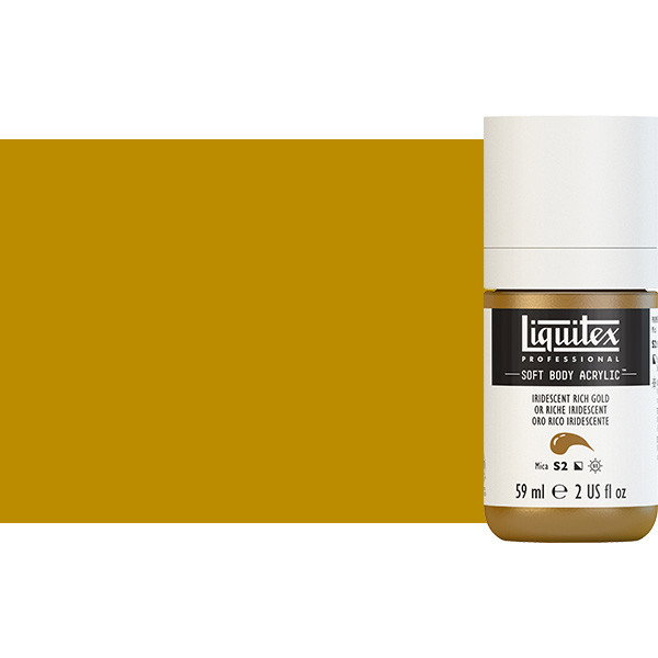 Liquitex Soft Body Acrylic Paint 2oz Iridescent Rich Gold - (200029761)