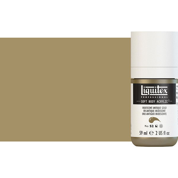 Liquitex Soft Body Acrylic Paint 2oz Iridescent Antique Gold - (200029756)