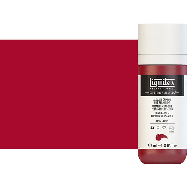 Liquitex Soft Body Acrylic Paint 8oz Alizarin Crimson Hue Permanent - (200029819)