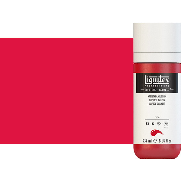 Liquitex Soft Body Acrylic Paint 8oz Naphthol Crimson - (200029833)