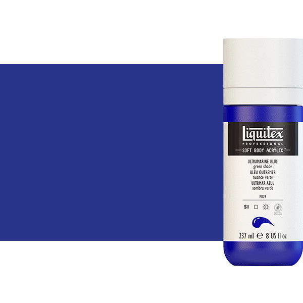 Liquitex Soft Body Acrylic Paint 8oz Ultramarine Blue (Green Shade) - (200029841) Liquitex Soft Body Acrylic Paint 8oz Ultramarine Blue (Green Shade) - (200029841)