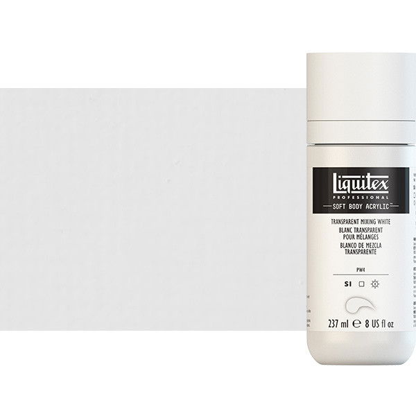 Liquitex Soft Body Acrylic Paint 8oz Transparent Mixing White - (200029840)