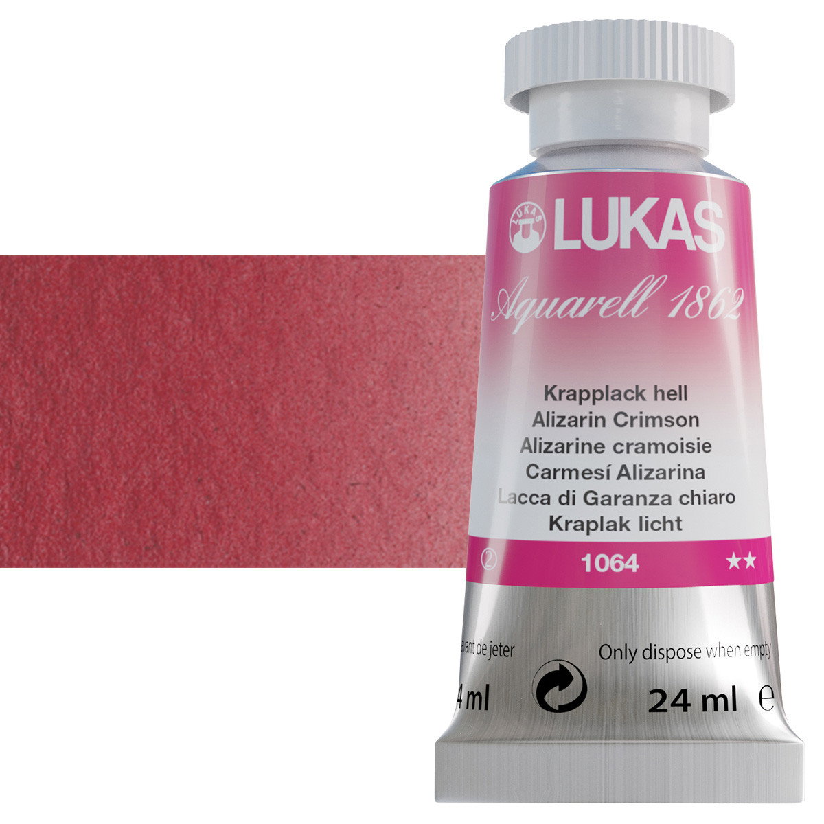 Lukas 1862 Watercolor Alizarin Crimson 24ml Tube - (69498)