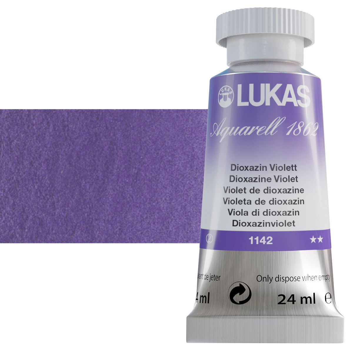 Lukas 1862 Watercolor Dioxazine Violet 24ml Tube - (69511)