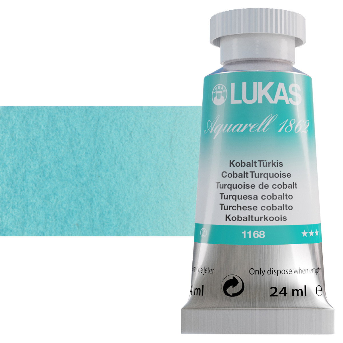 Lukas 1862 Watercolor Cobalt Turquoise 24ml Tube - (69508)