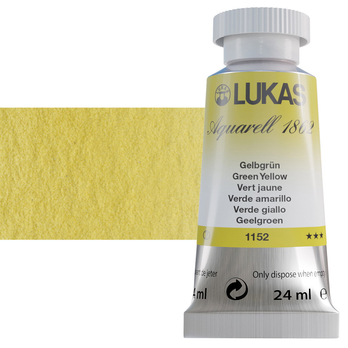 Lukas 1862 Watercolor Green Yellow 24ml Tube - (69514)