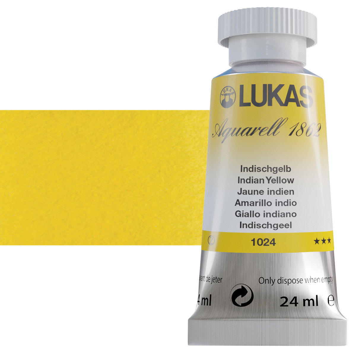 Lukas 1862 Watercolor Indian Yellow 24ml Tube - (69516)