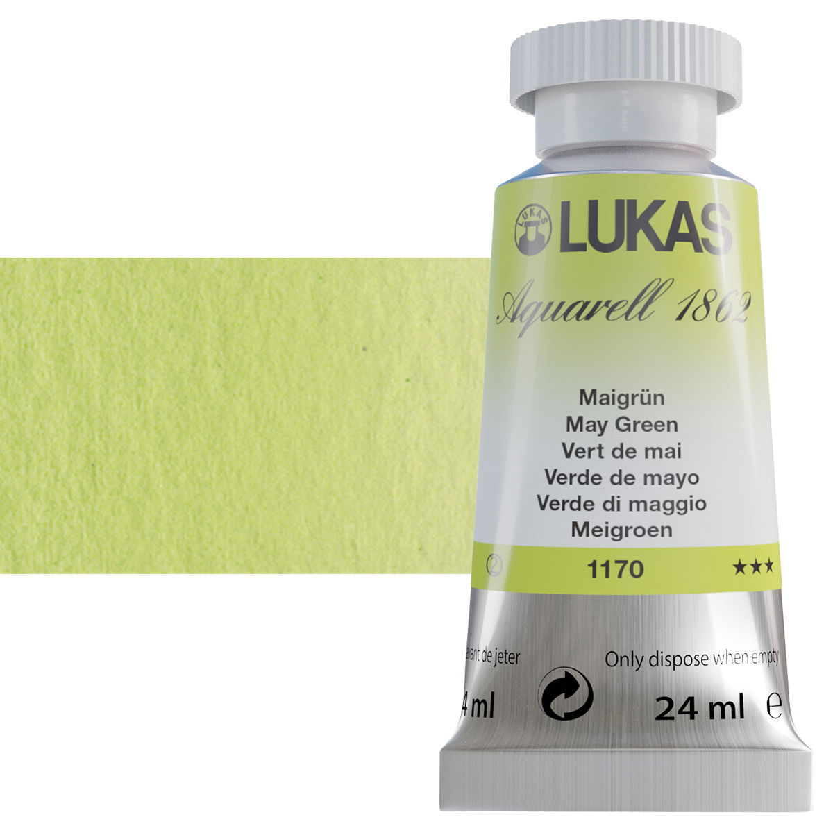 Lukas 1862 Watercolor May Green 24ml Tube - (69521)