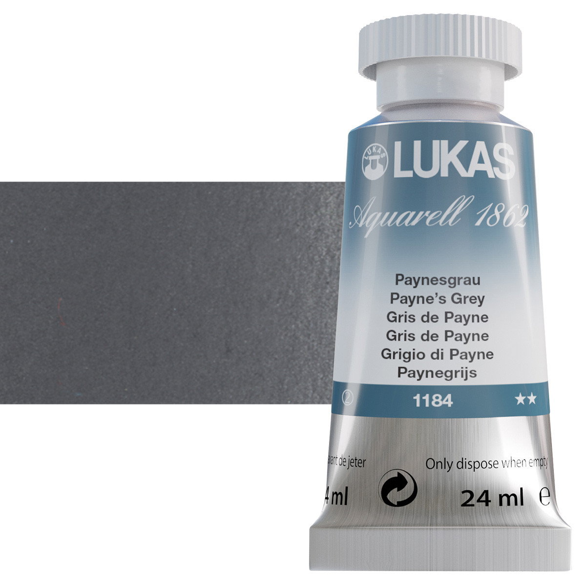 Lukas 1862 Watercolor Paynes Grey 24ml Tube - (59138)