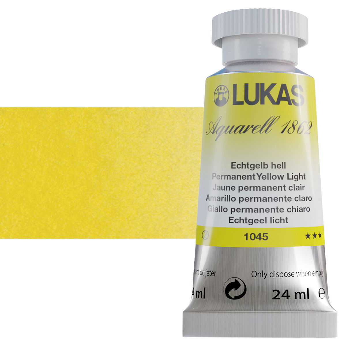Lukas 1862 Watercolor Permanent Yellow Light 24ml Tube - (69531)