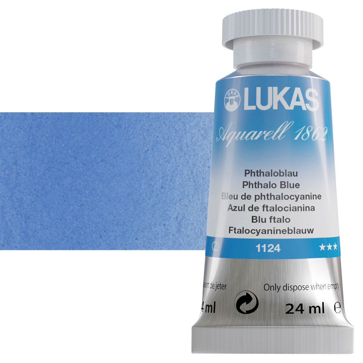 Lukas 1862 Watercolor Phthalo Blue 24ml Tube - (69532)