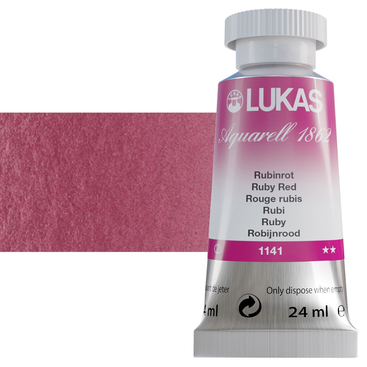 Lukas 1862 Watercolor Ruby Red 24ml Tube - (69536)