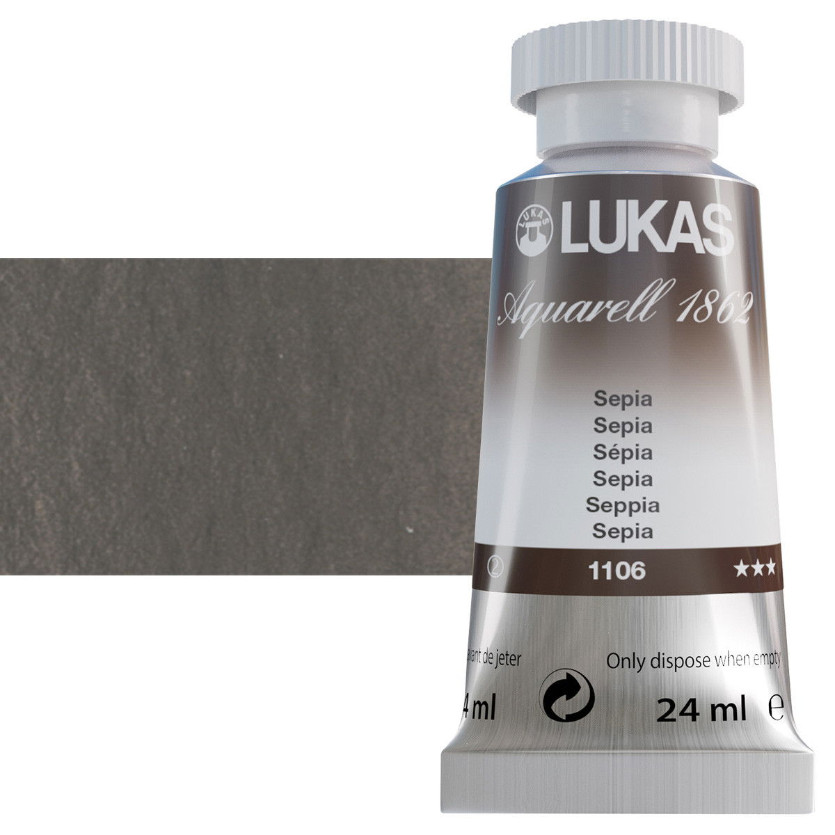 Lukas 1862 Watercolor Sepia 24ml Tube - (69538)
