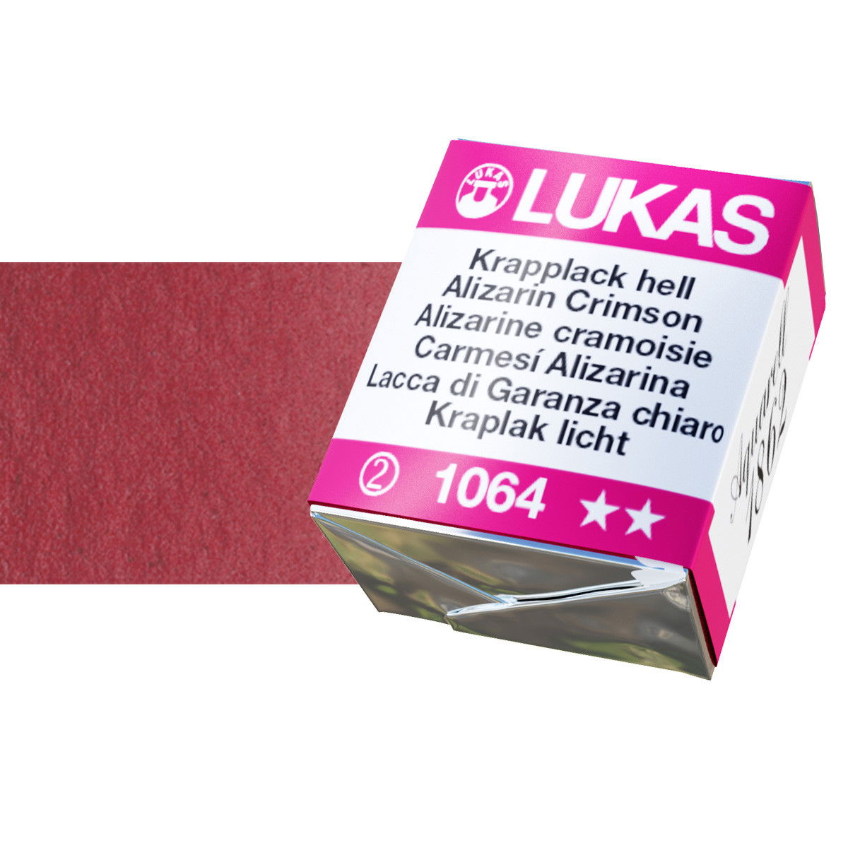 Lukas 1862 Watercolor Alizarin Crimson Half Pan - (69544)