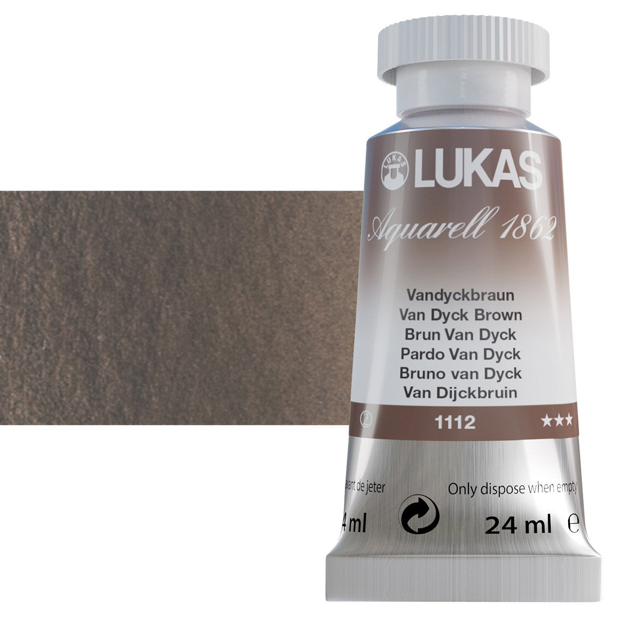 Lukas 1862 Watercolor Van Dyke Brown 24ml Tube - (69542)