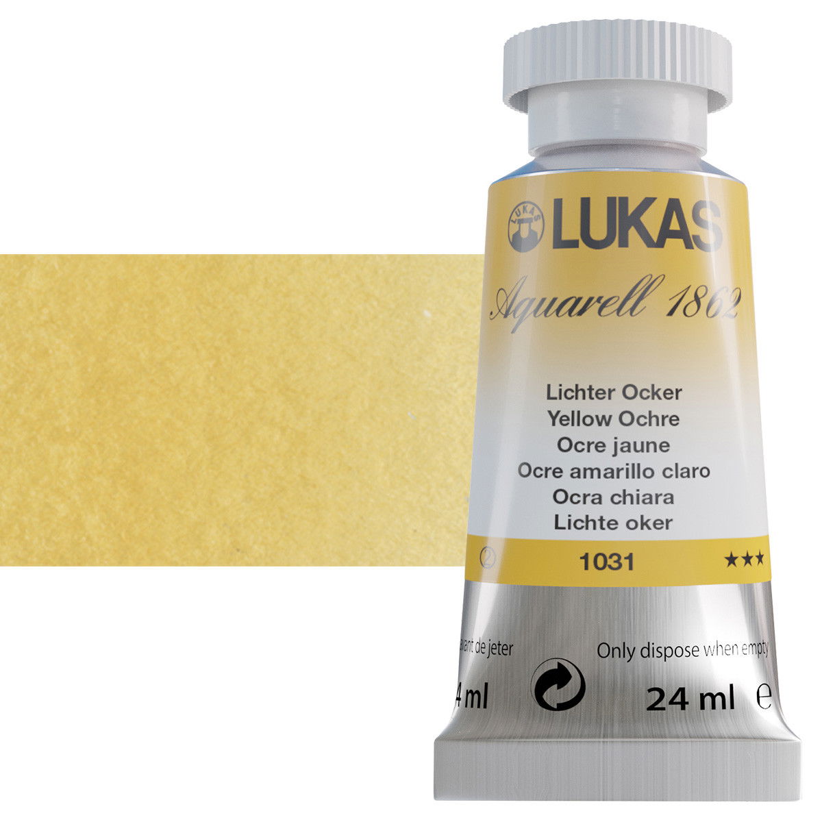 Lukas 1862 Watercolor Yellow Ochre 24ml Tube - (59080)