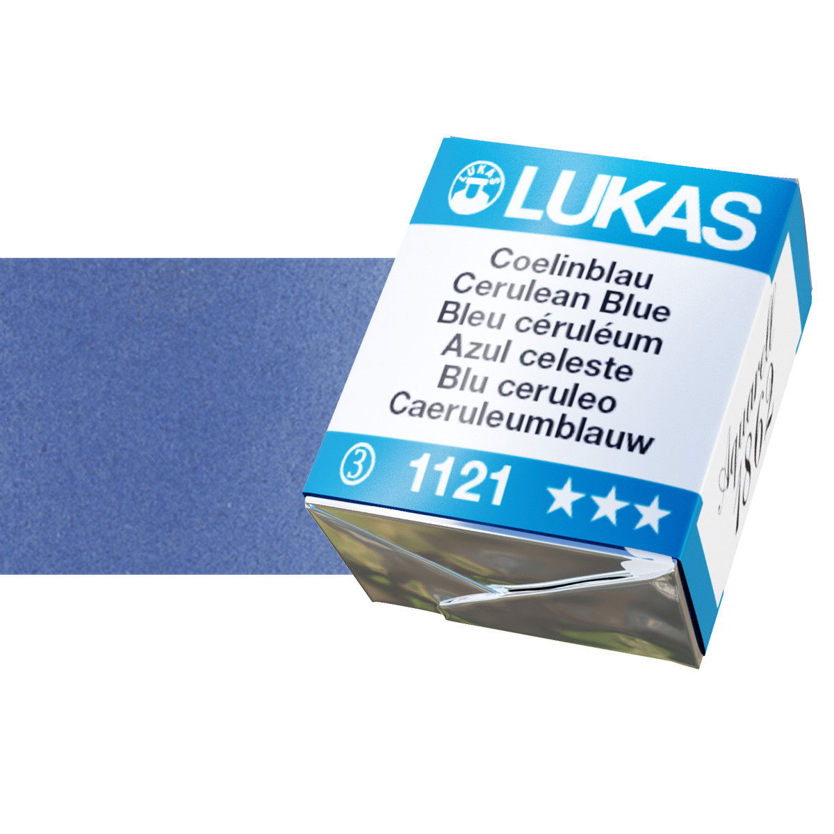Lukas 1862 Watercolor Cerulean Blue Half Pan - (58972)