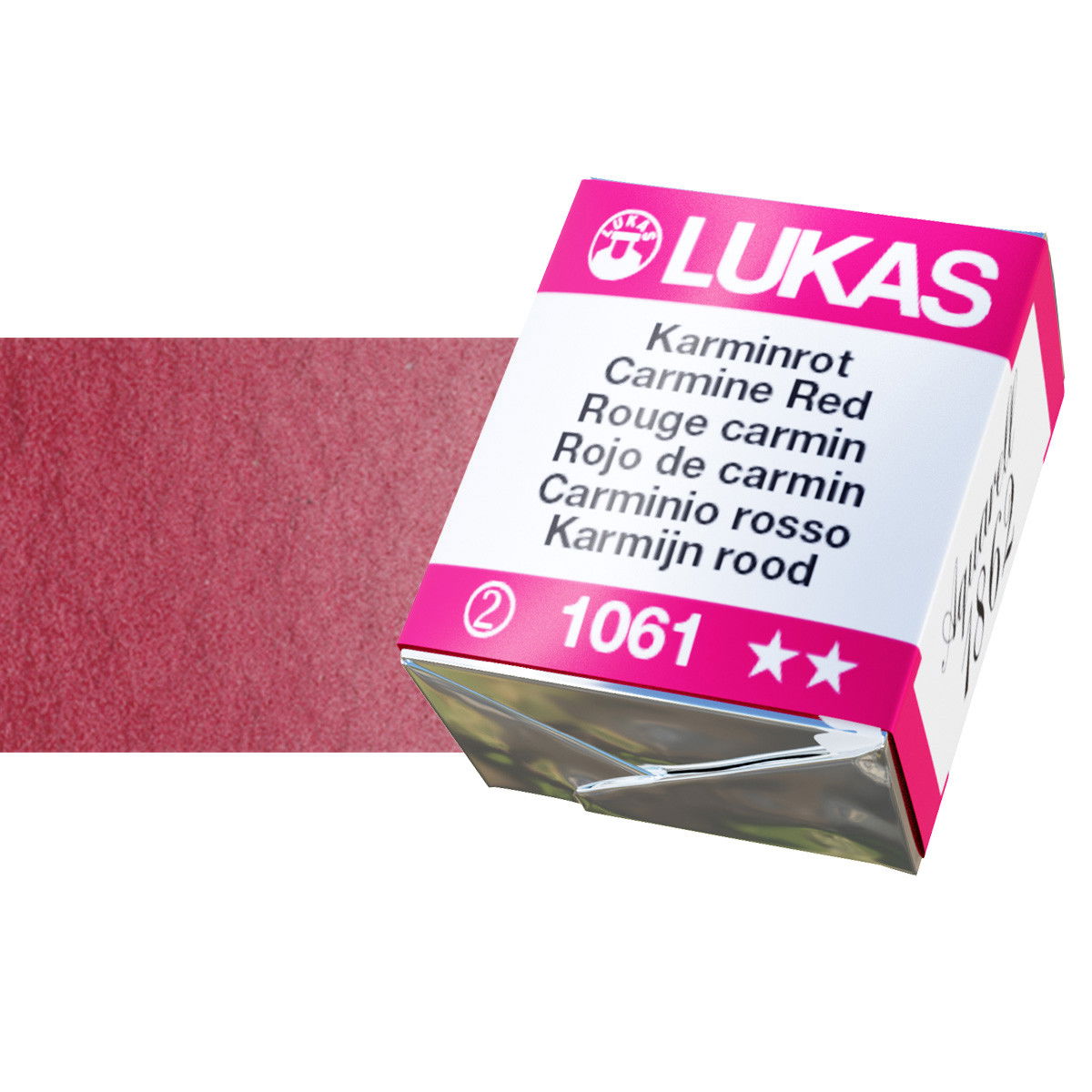 Lukas 1862 Watercolor Carmine Red Half Pan - (58952)