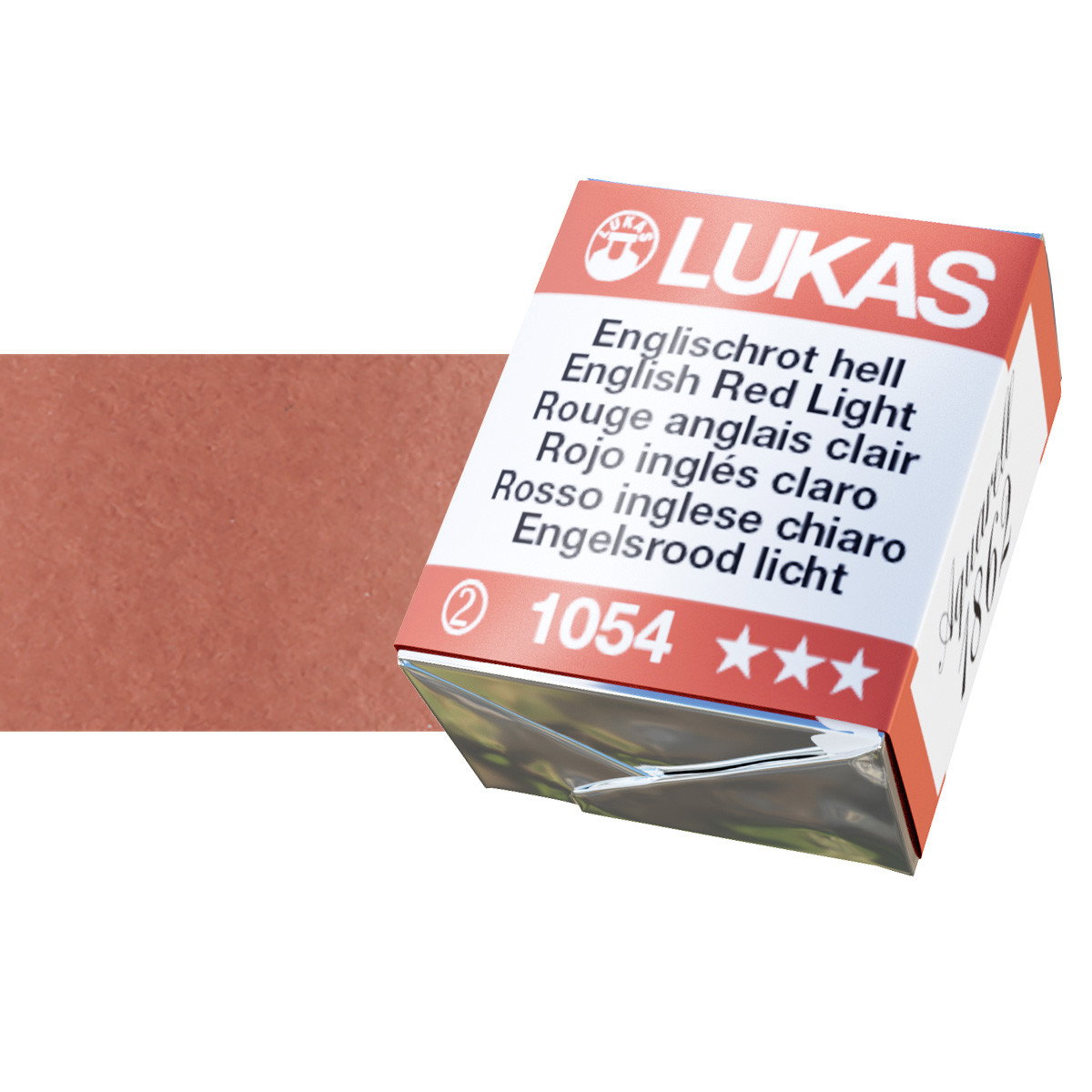 Lukas 1862 Watercolor English Red Light Half Pan - (58950)
