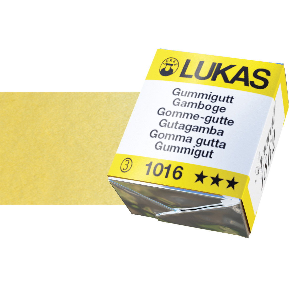 Lukas 1862 Watercolor Gamboge Half Pan - (69558)