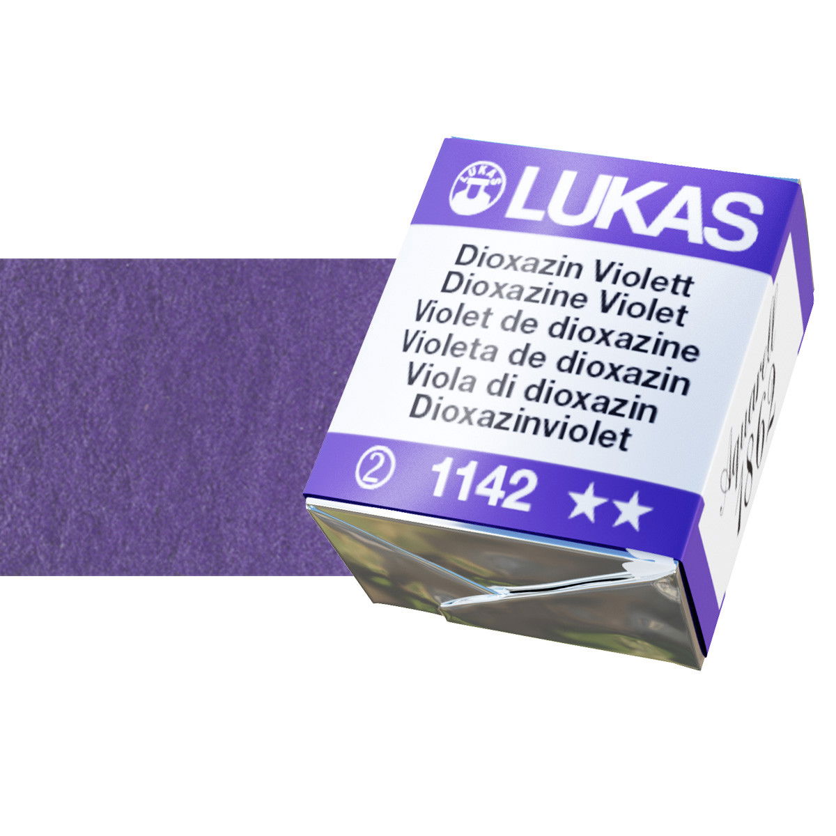 Lukas 1862 Watercolor Dioxazine Violet Half Pan - (69557)