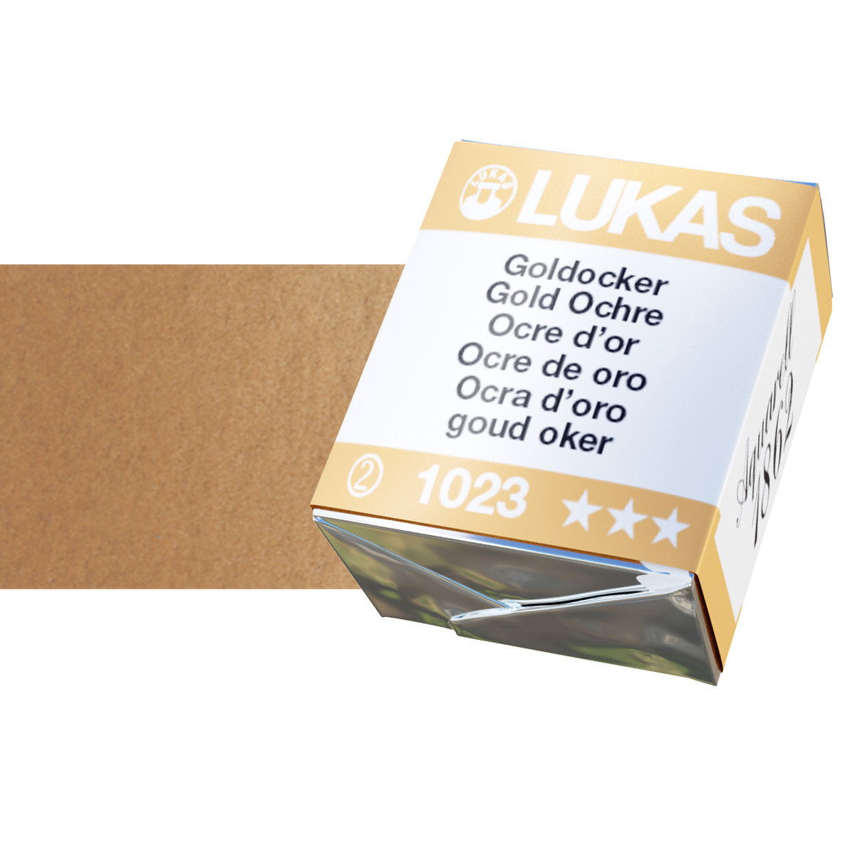 Lukas 1862 Watercolor Gold Ochre Half Pan - (58936)