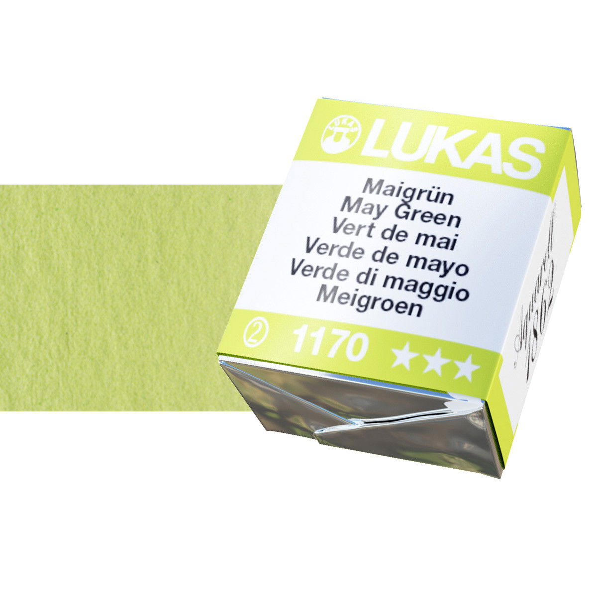 Lukas 1862 Watercolor May Green Half Pan - (69567)