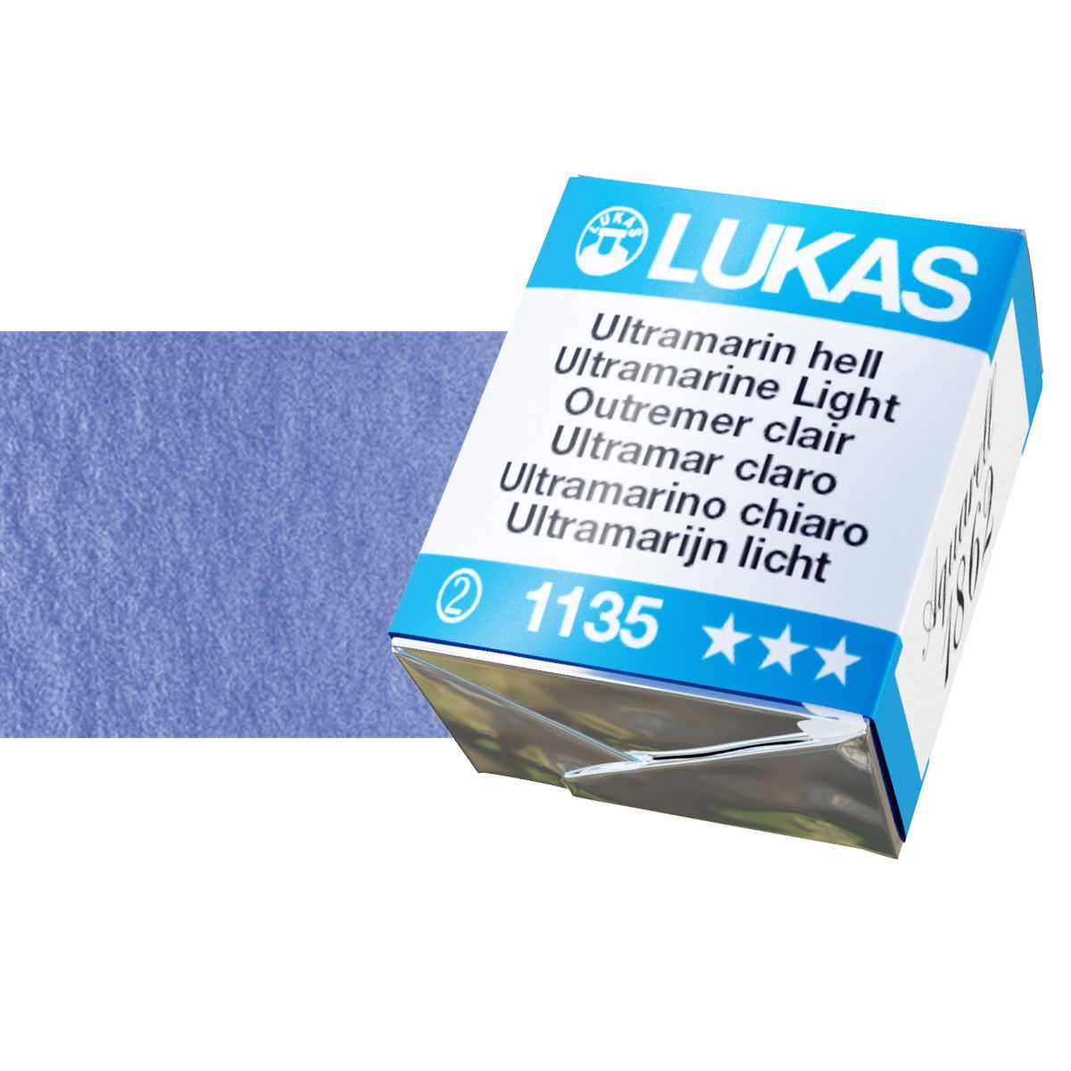 Lukas 1862 Watercolor Ultramarine Light Half Pan - (69587)