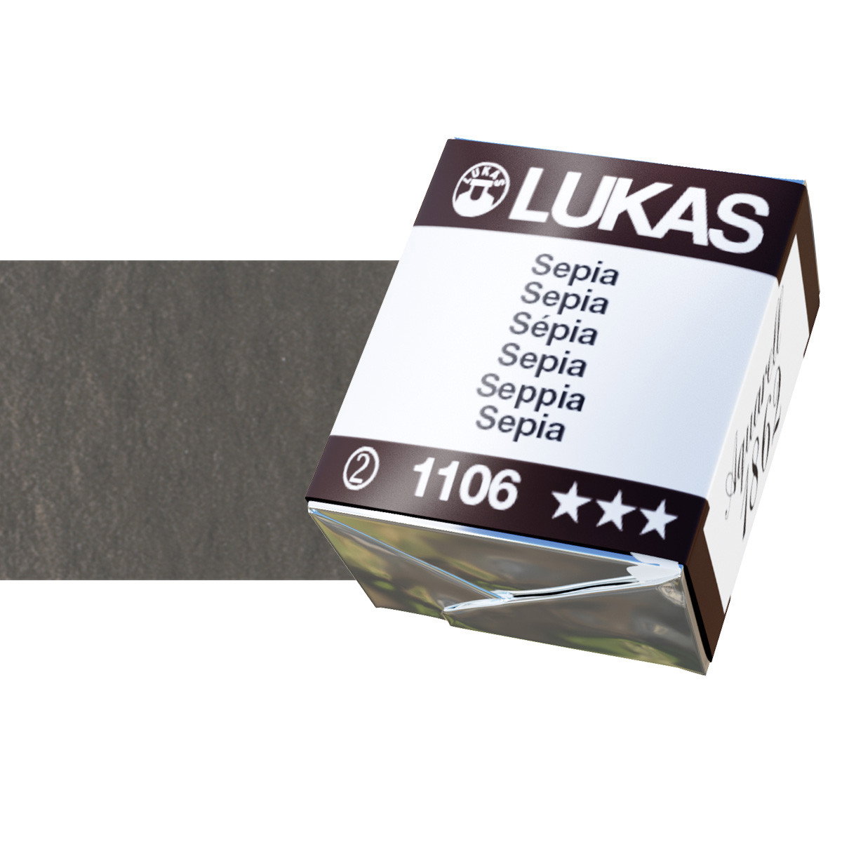 Lukas 1862 Watercolor Sepia Half Pan - (69584)