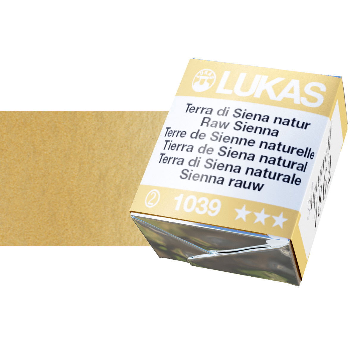 Lukas 1862 Watercolor Raw Sienna Half Pan - (58943)