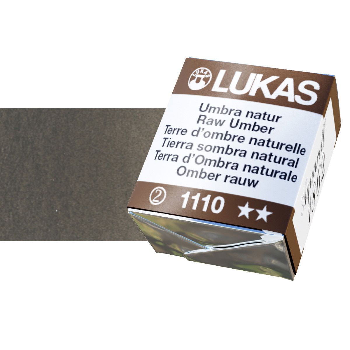Lukas 1862 Watercolor Raw Umber Half Pan - (69581)