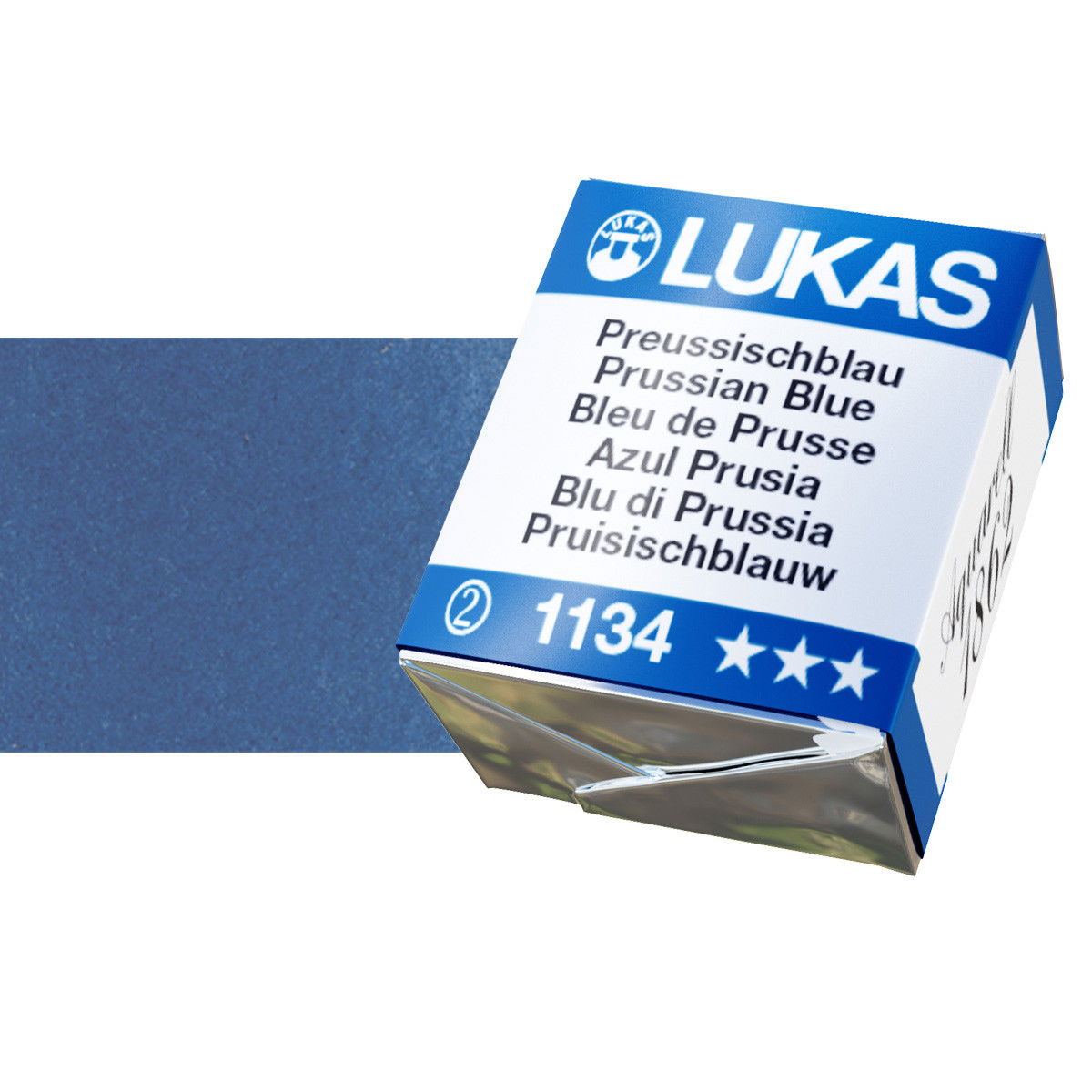 Lukas 1862 Watercolor Prussian Blue Half Pan - (58979)