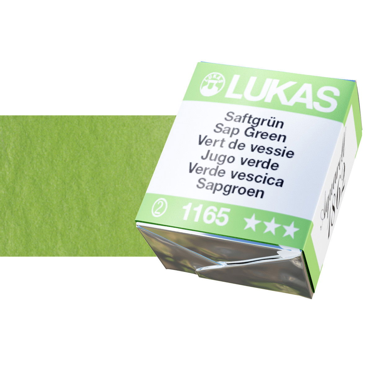 Lukas 1862 Watercolor Sap Green Half Pan - (69583)
